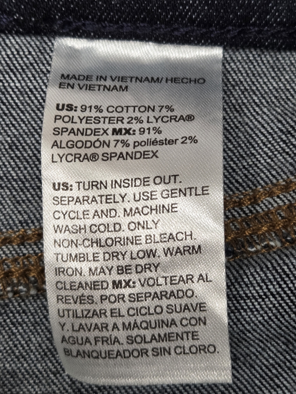 Chico's Dark Slim Boot Pull On Denim Jeans Size 16R - Picture 7 of 7